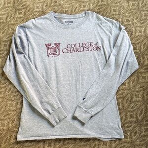 Champion Gray College of Charleston Long Sleeve Tee